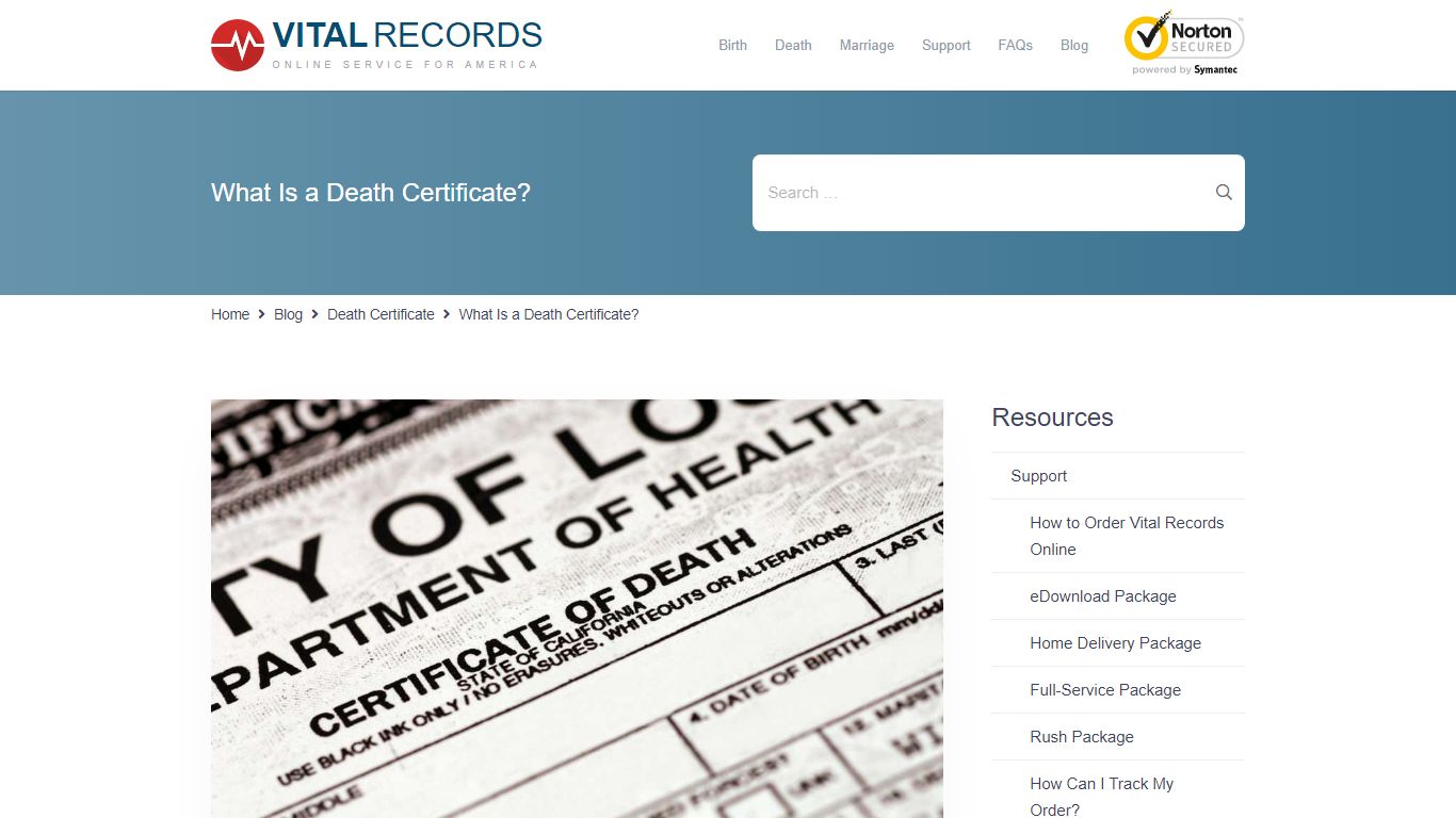 What Is a Death Certificate? - Vital Records Online
